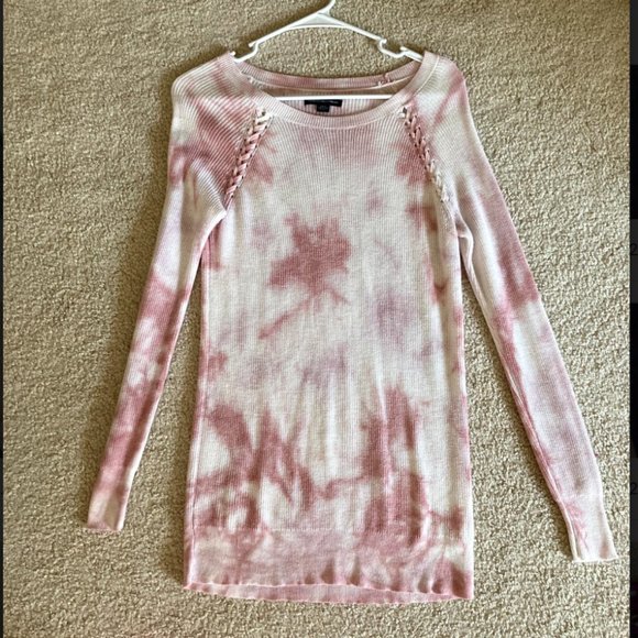 American Eagle Outfitters Pink Tie dye sweater - Picture 1 of 3